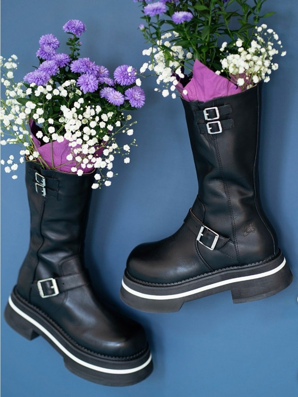John Fluevog FV2 Black Platform Boots